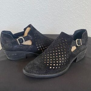 Born Black Ankle Boots with Cutout Design